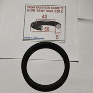 Oring 5 x 40 x 50 mm MATERIAL: FKM-VITON SHORE 75 SILICON SHORE 70 OIL RESISTANT HIGH TEMP NOK/