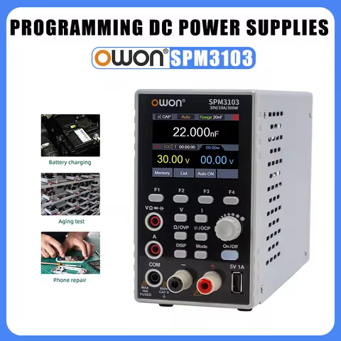 OWON SPM3103/SPM6103 Programmable Lab Power Supply Multimeter Regulated Power Supply 300W/150W Bench