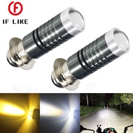 [Local] Universal Dual color Headlight Bulbs P15D H6 PX15D LED Motorcycle Hight-yellow/Low-white(300