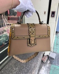 典精品 Bottega Veneta BV 真品 牛皮 蟒蛇皮 編織 Piazza Medium 中型 kelly 手提包 肩背包 現貨