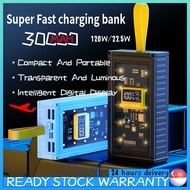SG[In Stock]Mini120W/22.5WSuper Fast Charge Powerbank 30000mAh Portable Charger Power Bank Fast Charging Digital Display