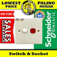 SCHNEIDER 15A Socket Switch 20A Water Heater Switch Neon Telephone Socket Outlet Bell Switch