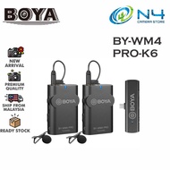 BOYA BY-WM4 PRO-K6 Two-Person Digital Wireless Omni Lavalier Microphone System for USB-C Devices (2.