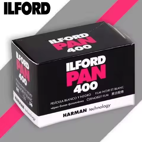 High Contrast Coarse Humanistic Recording Film Ilford PAN 400 Black and White Negative 135 35mm Film