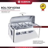 SUBRON Roll Top 9L Chafer Chafing Dish Stainless Wadah Saji Prasmanan