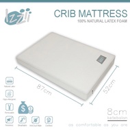 Izzii Mattress Latex 87 x 52 x 8cm for Joie Kubbie Sleep and baby does crib baby Mattress/