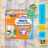 M 1 Carton Lifree Diapers Adult / Elderly Pants Contents 48 Pcs - Original