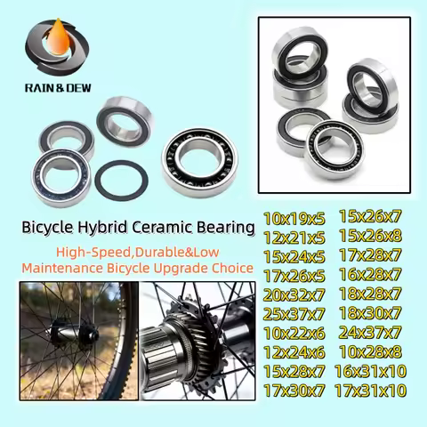 1Pcs 15267RSCB 15x26x7 mm Hybrid Ceramic Bearing Bicycle Bottom Brackets Spares Si3N4 Ball Bearing 6