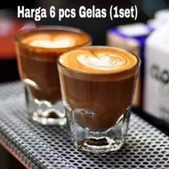 Coffee Cup (6pcs/set) 180ml Coffee Glass Espresso Sloki 6pcs Latte Slocky 180ml