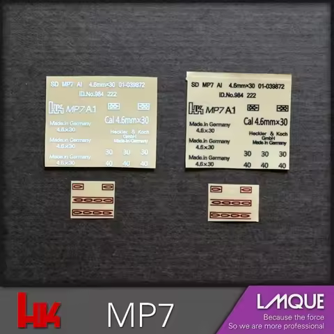 MP7 Metal Sticker DIY Decoration MK18 New Weill G36 Jinming M4 Gel Ball Water Gun HK416 LeHui AK74 A