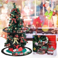 Train Set-Christmas Train Set Under Christmas Tree, Electric Train Set with Light and Sound, Battery-Powered Children's Train Toys, with Locomotive Track, Gifts for Boys Girls