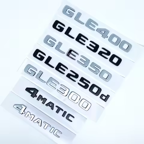 Letters Emblem Badge for Mercedes Benz GLE250d GLE300d GLE350d GLE400 GLE450 4Matic Car Styling Trun