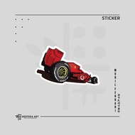 Formula 1 F1 Sticker Vinyl Doff Laminated Sticker | Ferrari F1