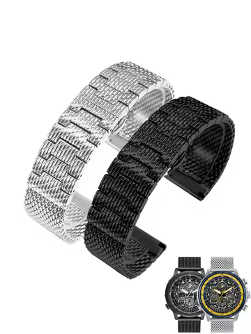 Stainless Steel Watch Strap for Citizen Air Eagle Mido Helmsman IWC Armani JY8030-83E JY8031-56 CB58