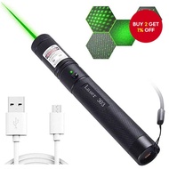 USB Rechargeable Green Laser Pointer 532nm 10000m High Power Laser 303 Flashlight