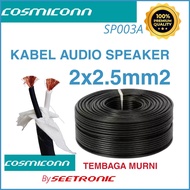 Kabel Audio Speaker 2x2.5mm2 13 AWG COSMICONN SP003A KABEL isi 2 Serabut Tembaga Murni By SEETRONIC