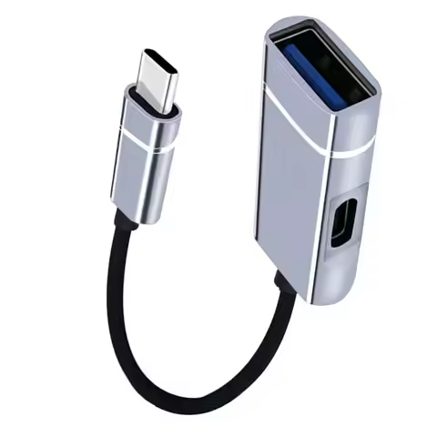 2 In 1 Type-C OTG Adapter Power Supply PD Fast Charging Cable USB 3.0 External U Disk Converter Spli