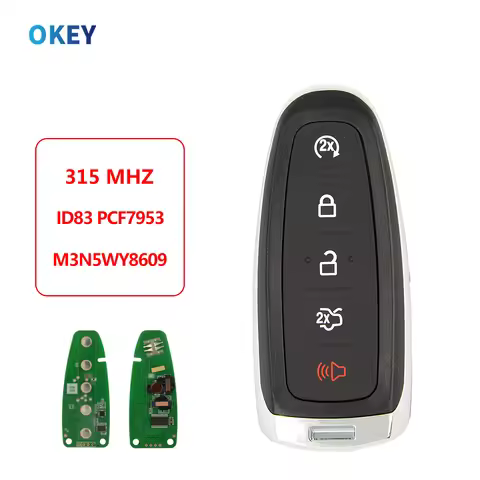 Okey Remote Car Key 315Mhz ID83 Chip For Ford Explorer Edge Flex C-max Taurus M3N5WY8609 315Mhz Smar