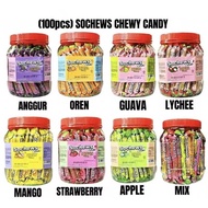 [8s/100s] Sochew Bar Grape Strawberries Lychee Orange Mango guava Apple Childhood Candy Halal ReadyS