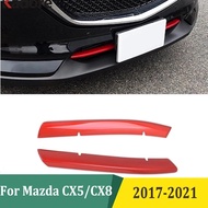 For Mazda Cx-8 Cx8 CX5 2017-2021 ABS Chrome Front Grill Cover Trims Strip Sticker Accessories Car St
