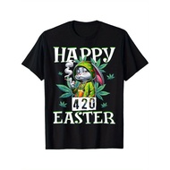 Happy 420 Easter Funny Smoking Easter Bunny Men T- shirt( 2