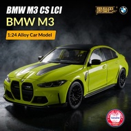 DL 1:24 BMW M3 sports car Metal Alloy Toys Car Model Diecast Vehicle For Boys Kids Simulation Sound 