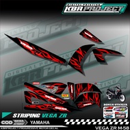 VEGA ZR STIKER STRIPING PREMIUM MOTOR KEREN LIS VARIASI VEGA ZR STIKER MOTOR YAMAHA DESAIN RACING M.