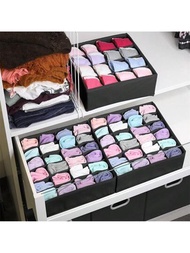 1入組24/6網狀內衣整理隔板,可摺疊的襪子和領帶收納盒,衣櫃抽屜整理者