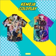 KEMEJA MISEKO - premium soft full print COLDPLAY shirt coldplay shirt/
