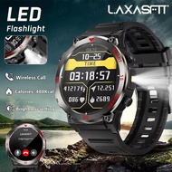 New GT11 Outdoor Smart Watch LED Flashlight Men Bluetooth Calling Sports Fitness Tracking Smart Watc