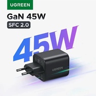 UGREEN ADAPTOR 45 WATT GAN PD 45W DUAL OUTPUT FOLD FLIP CHARGER ADAPTOR Samsung S24 S25 Ultra Note