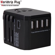 I TECH PD QC3.0 Universal Travel Adapter International Power Adaptor with 4 USB Port + 1 Type-C PD P