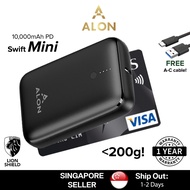 (SG) ALON 10000mAH SWIFT MINI Power Bank PD20W QC 22.5W 10k mAh Powerbank, Compatible with iPhone 15/14/13/12/Android