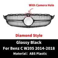Lưới Tản Nhiệt Cản Trước Kiểu Kim Cương Cho Mercedes W205 C205 S205 C43 Benz C C300 C250 C200 C260 C