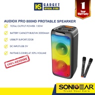 SonicGear Audiox Pro 800HD Bluetooth FM Radio Portable Speaker with 2 Wireless Mic