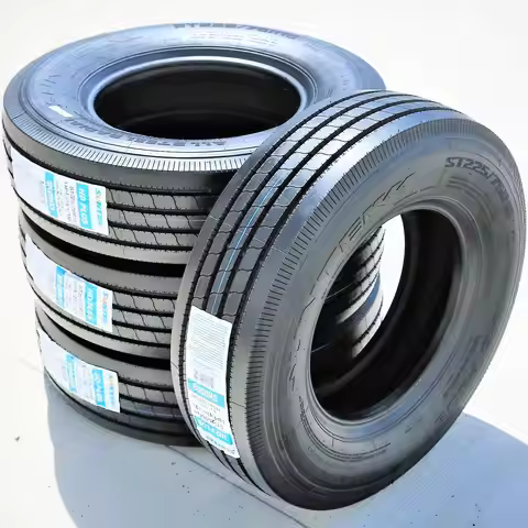 Set of 4 (FOUR) HD Plus Premium Trailer Radial Tires-ST225/75R15 225/75/15 225/75-15 124/121M Load R