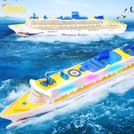 SEEO Electric Ship Toy, Realistic Automatic Steering Cruise Ship Toy, Flashing Light LED Light Sound