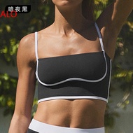 【ALO】 Alo Yoa Official Website Logo Sports Suit Womens Contrast Color Yoga Bra Beauty Back Underwear