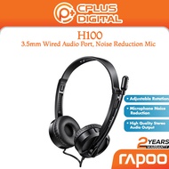 Rapoo H100 Wired Stereo Headsets With HD Voice Rotary Microphone (3.5mm)