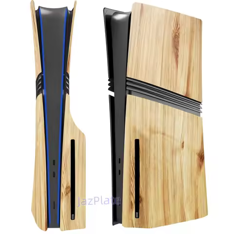 Wood Grain Cover Compatible with ps5 Pro Console Disc Edition Replacement Faceplate Backplate Shell