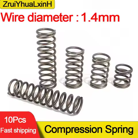 WD:1.4mm Micro Small Compression Spring OD 8/9/10/11/12/13/14/15/16/17/18/19/20/22mm Length 10mm to 