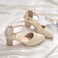 Baotou Stylish Mid-Heel Sandals - Spring/Summer Classy Women's Shoes