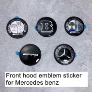 Front hood logo sticker for Mercedes Benz Maybach AMG Brabus  tree badge 55mm bonnet emblem modify G