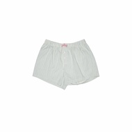 Quần Short Kẻ Sọc Cổ Điển Rộng Rãi 1JINN STUDIO Cho Nữ Quần Ngủ Thường Ngày Có Thể Mặc Ngoài Trời Qu