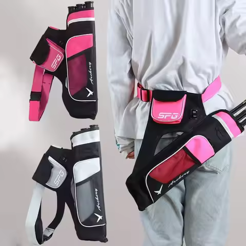 Arrow Bag Oxford Cloth Arrow Quiver 3 Tubes Single Shoulder Bag for Bow Arrow Archery Hunting Shooti
