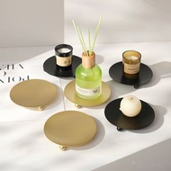 全城熱賣 - 北歐風蠟燭台 蠟燭碟 蠟燭托 金屬 質感 三腳小燭座 燭光晚餐 居家佈置 裝飾擺件 香薰托盤