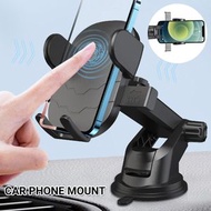 黑色車用手機支架 吸盤式儀表台汽車手機支架 [平行進口]