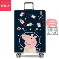 HOWALA Peppa Pig Travel Luggage Protector Cover Stretchable for Size 22 - 24 inch (Medium)OWALA Peppa Pig Travel Luggage