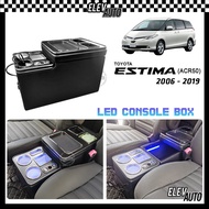 Toyota Estima ACR50 2006-2019 Console Box with Atmosphere Light USB Port Cup Holder