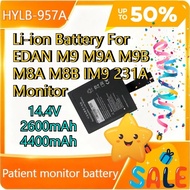 HYLB-957A 14.4V 2600mAh/4400mAh Li-ion Battery For EDAN M9 M9A M9B M8A M8B IM9 231A Monitor
